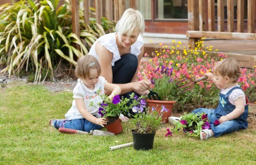 Professional garden clearance work in a Forest Gate backyard