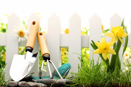 Seasonal planting and shrubs in a Forest Gate garden